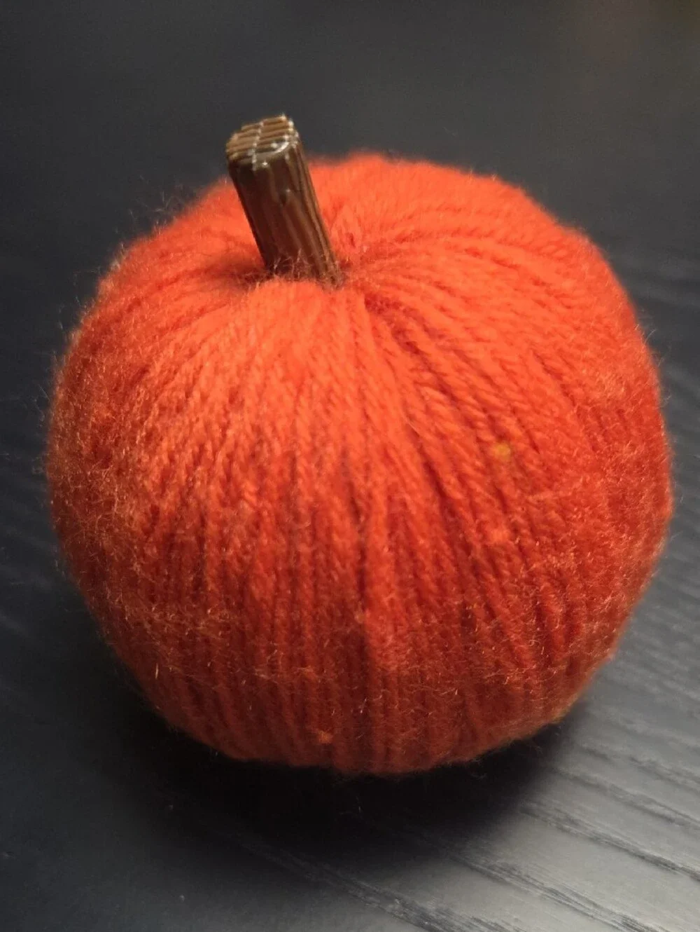 Handmade Yarn Pumpkins Trio - Black, Orange, Mustard - Home Art